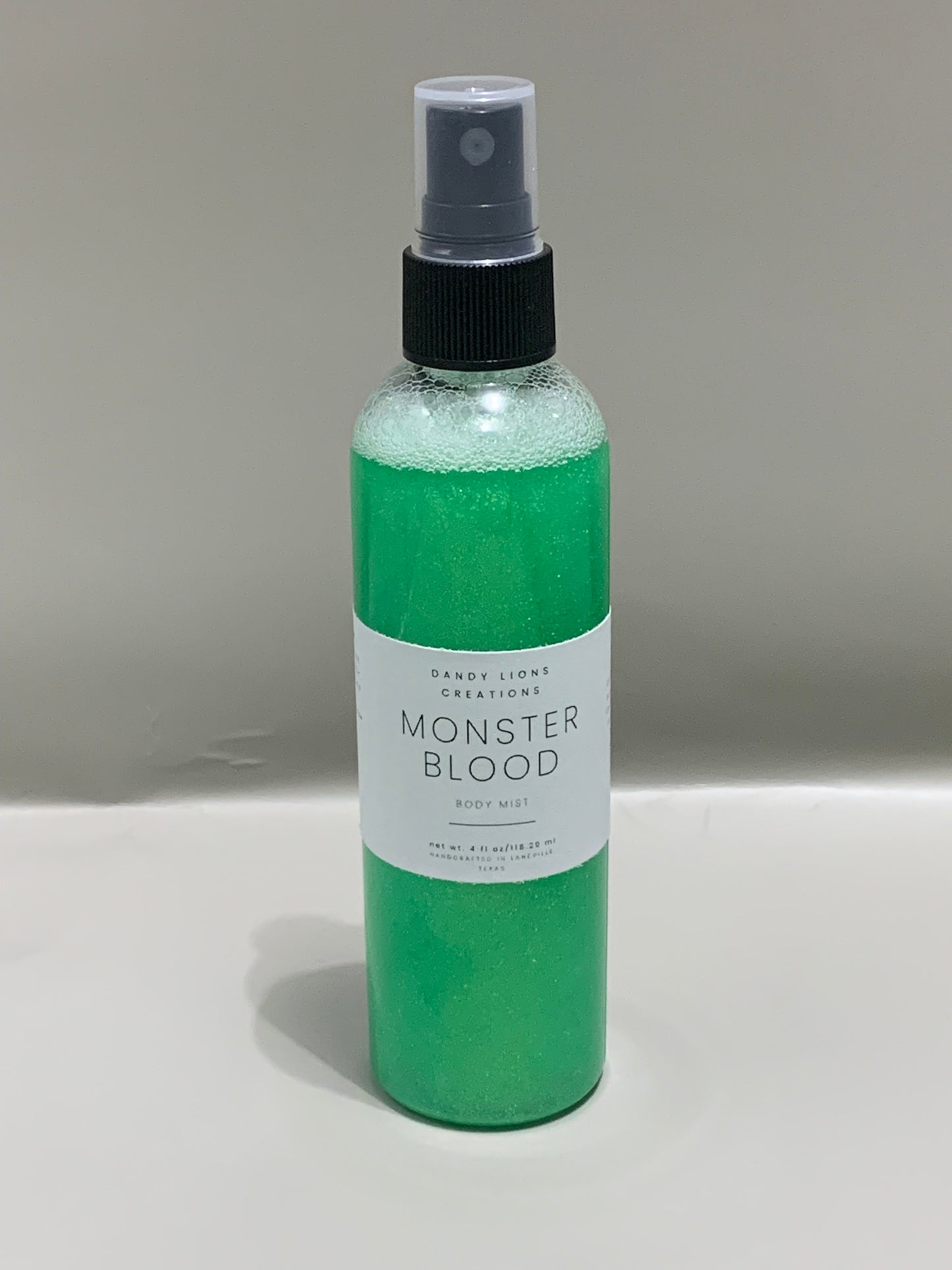 Green Blood shimmering body mist