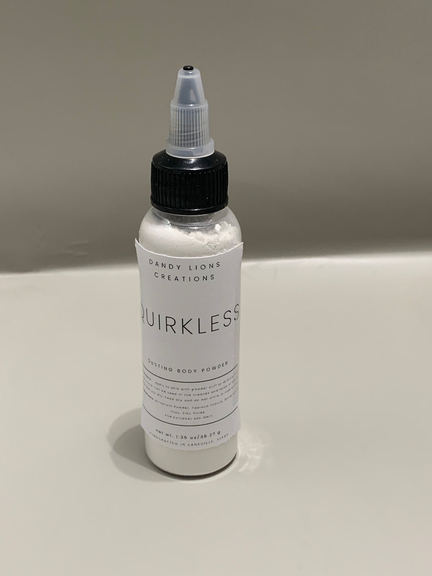 Powerless dusting powder