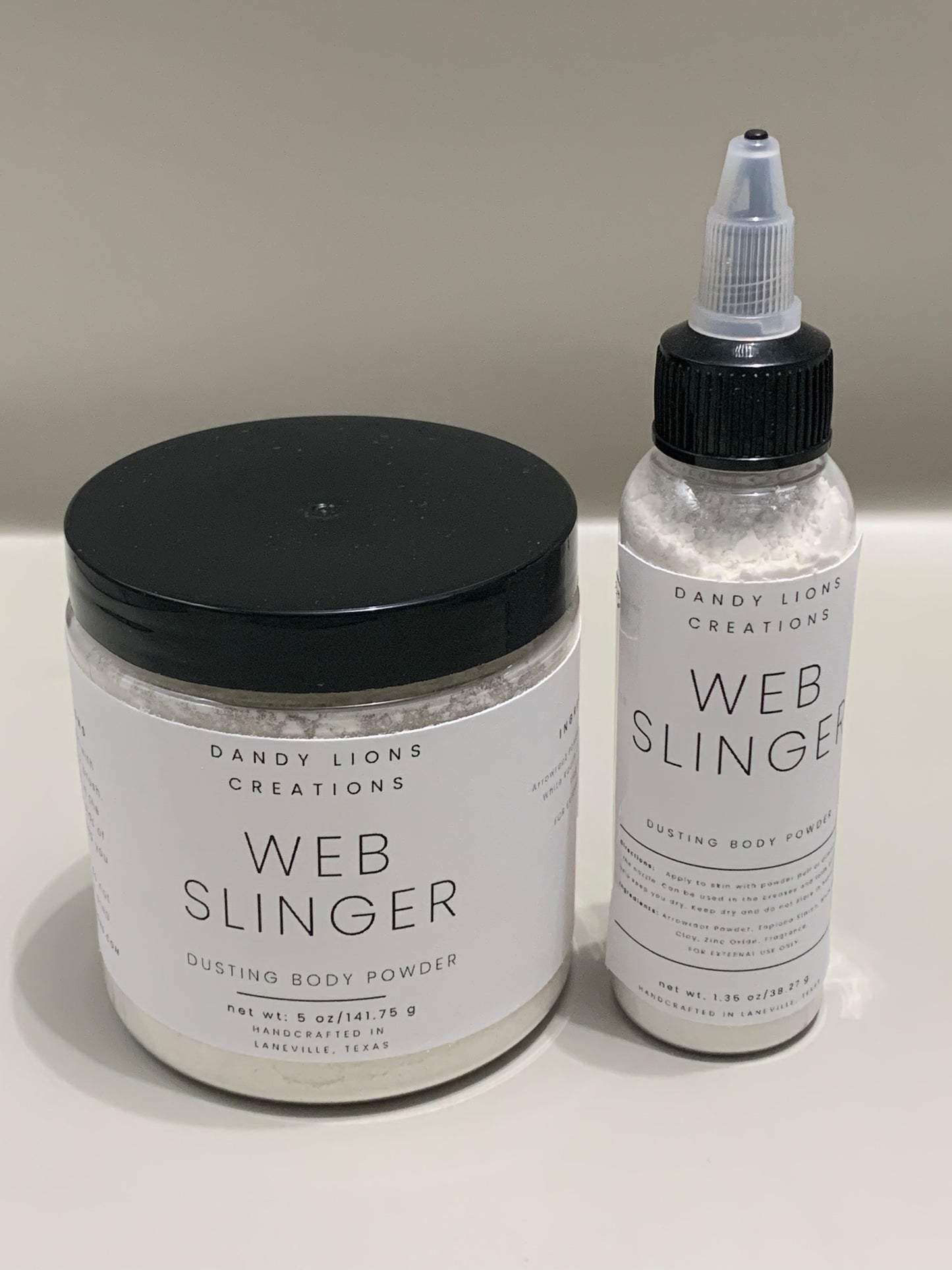 Web dusting powder