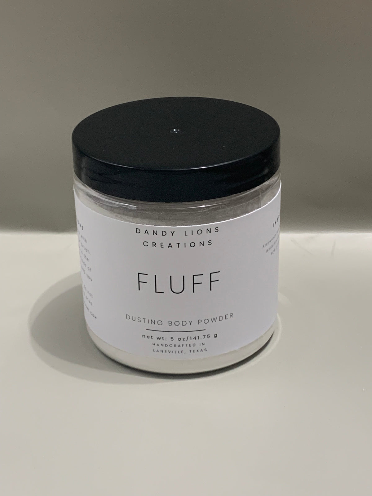 Fluff dusting powder