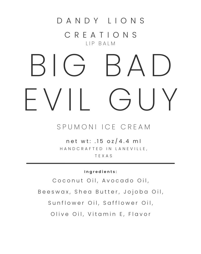 Big Bad Evil Guy lip balm