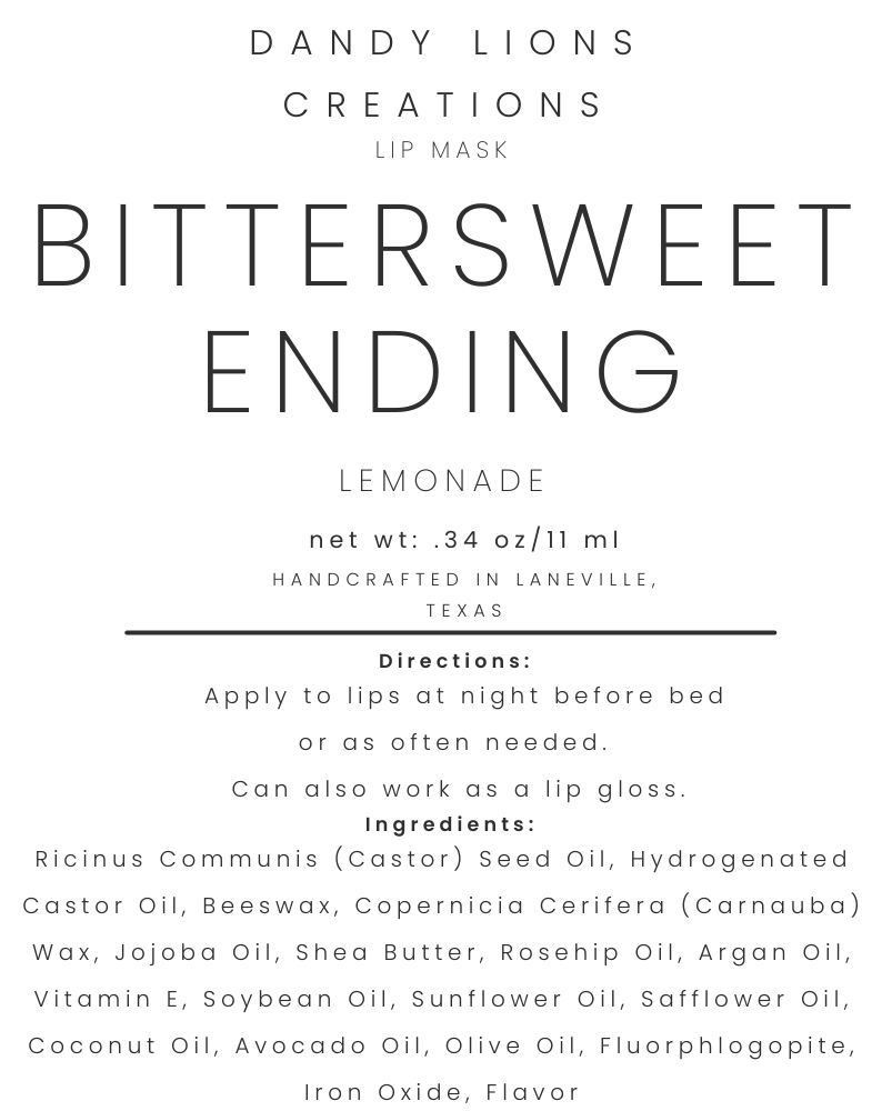 Bittersweet Ending lip mask