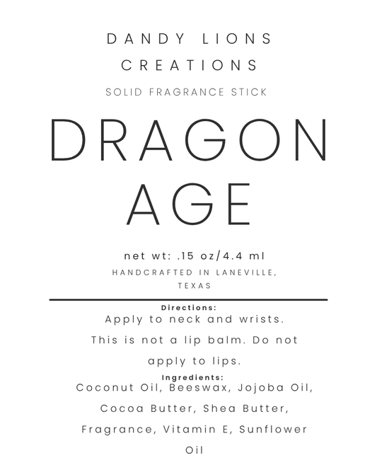 Dragon solid fragrance stick