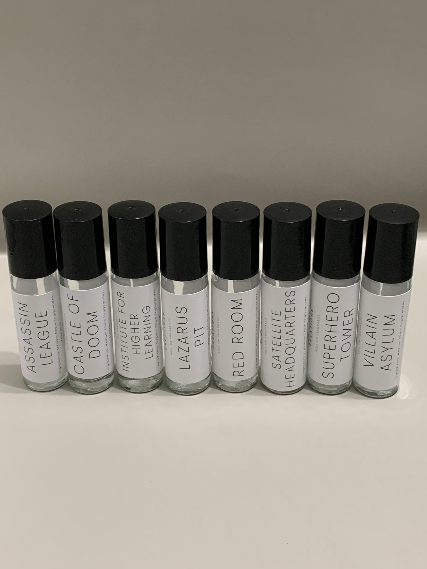 Comic roll on fragrance collection