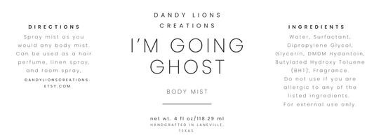 Ghost Transformation body mist