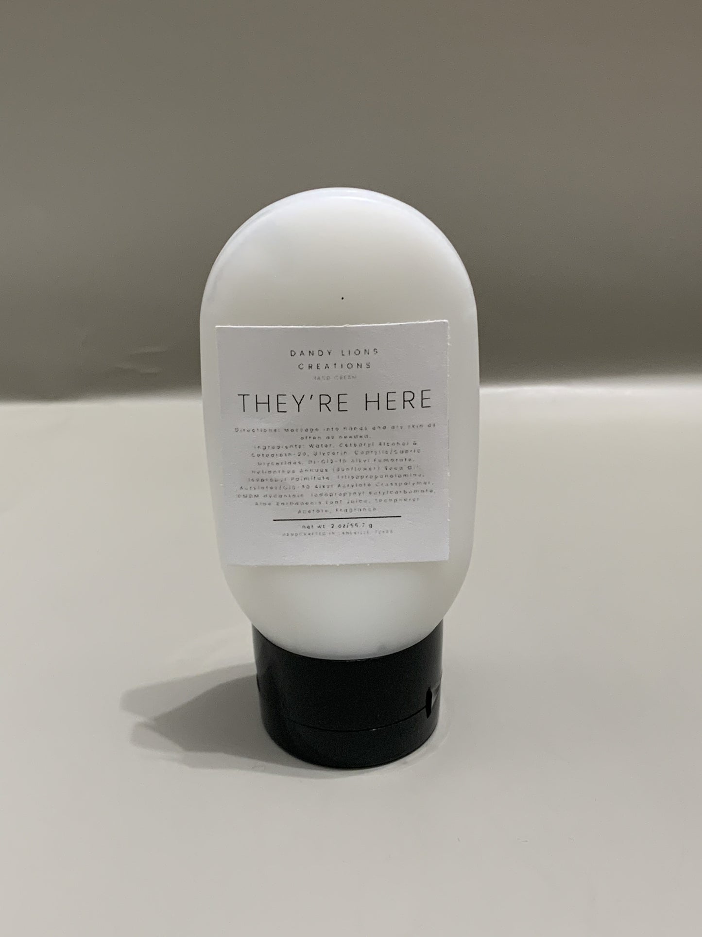 They're Here hand cream