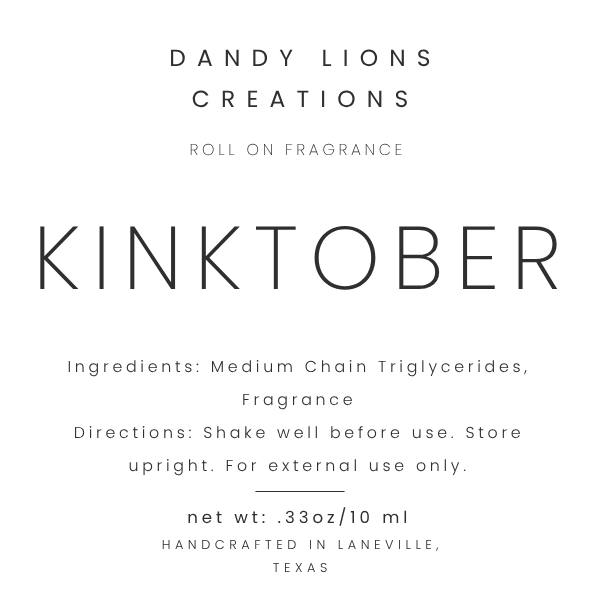 Kinktober roll on fragrance