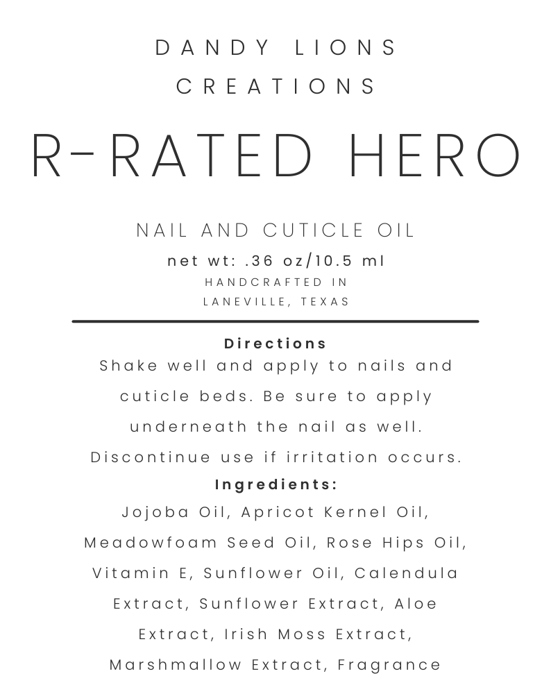 R-Rated nail and cuticle oil