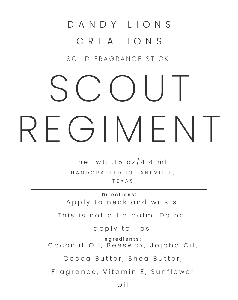 Regiment solid fragrance stick