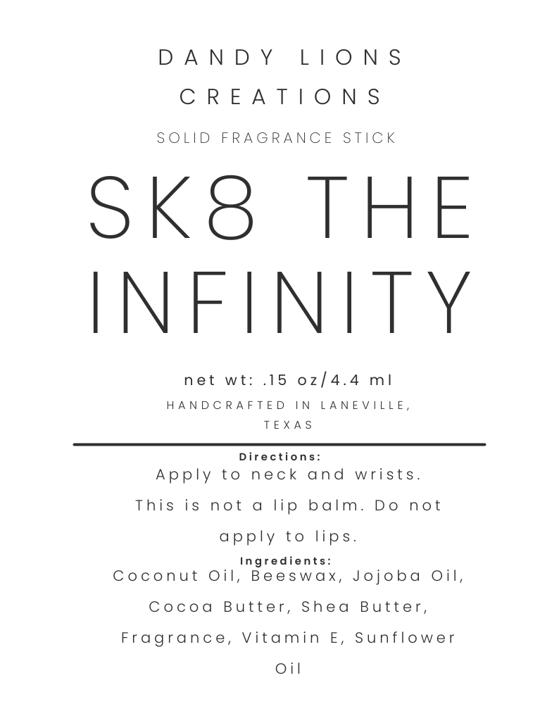Skating Forever solid fragrance stick