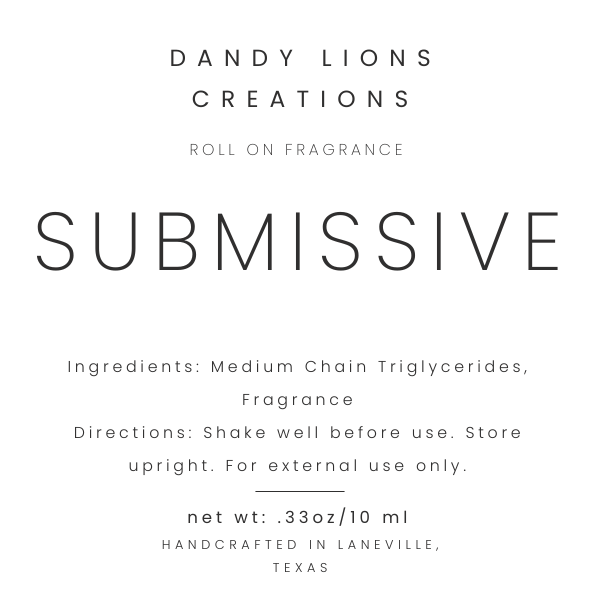 Submissive roll on fragrance