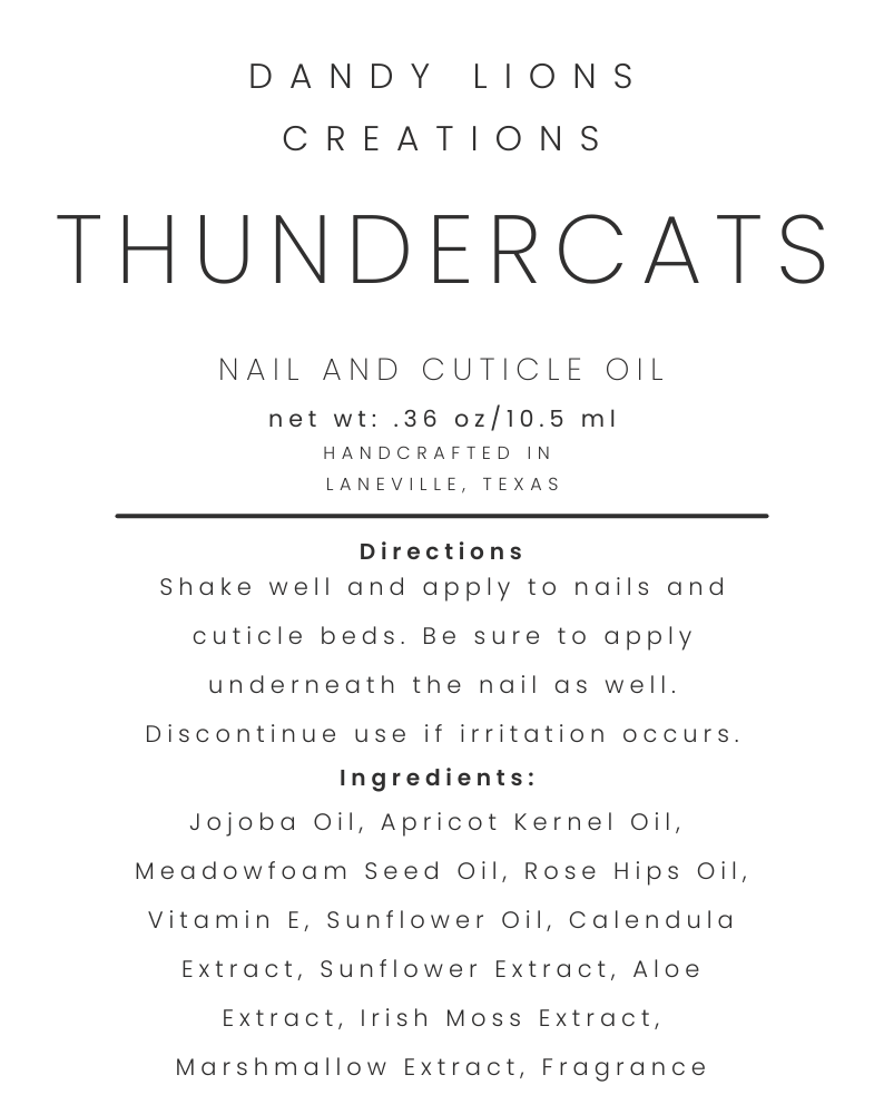 Thunderous Felines nail and cuticle oil