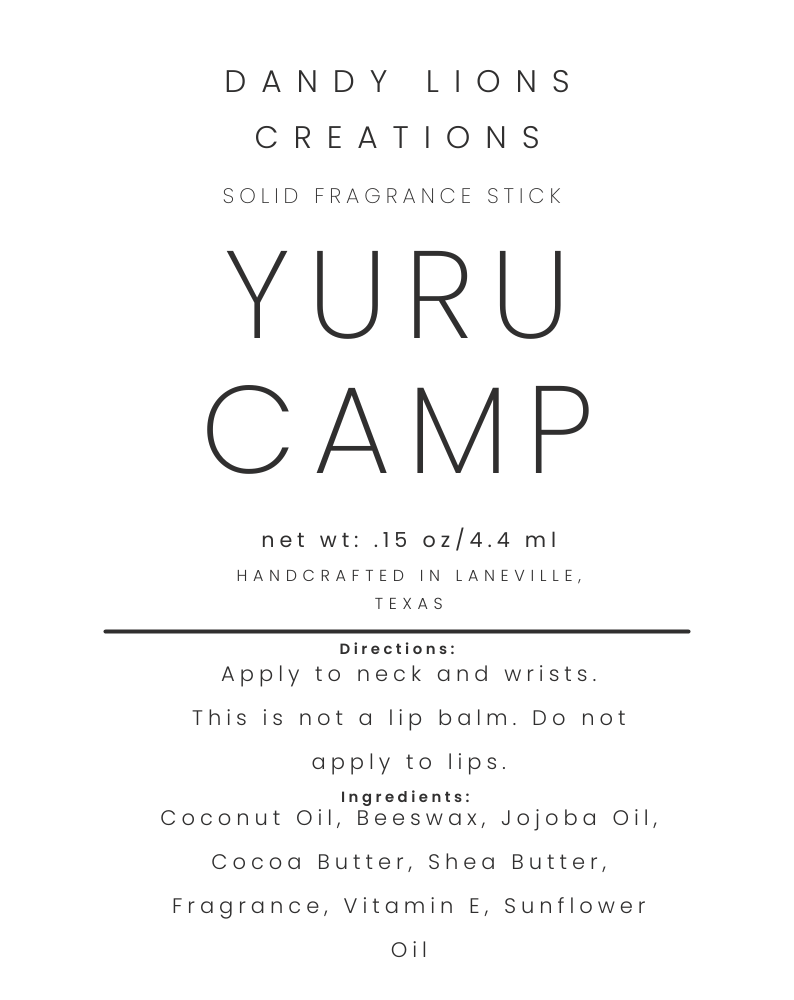 Anime Camp solid fragrance stick