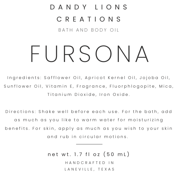 Fursona bath & body oil