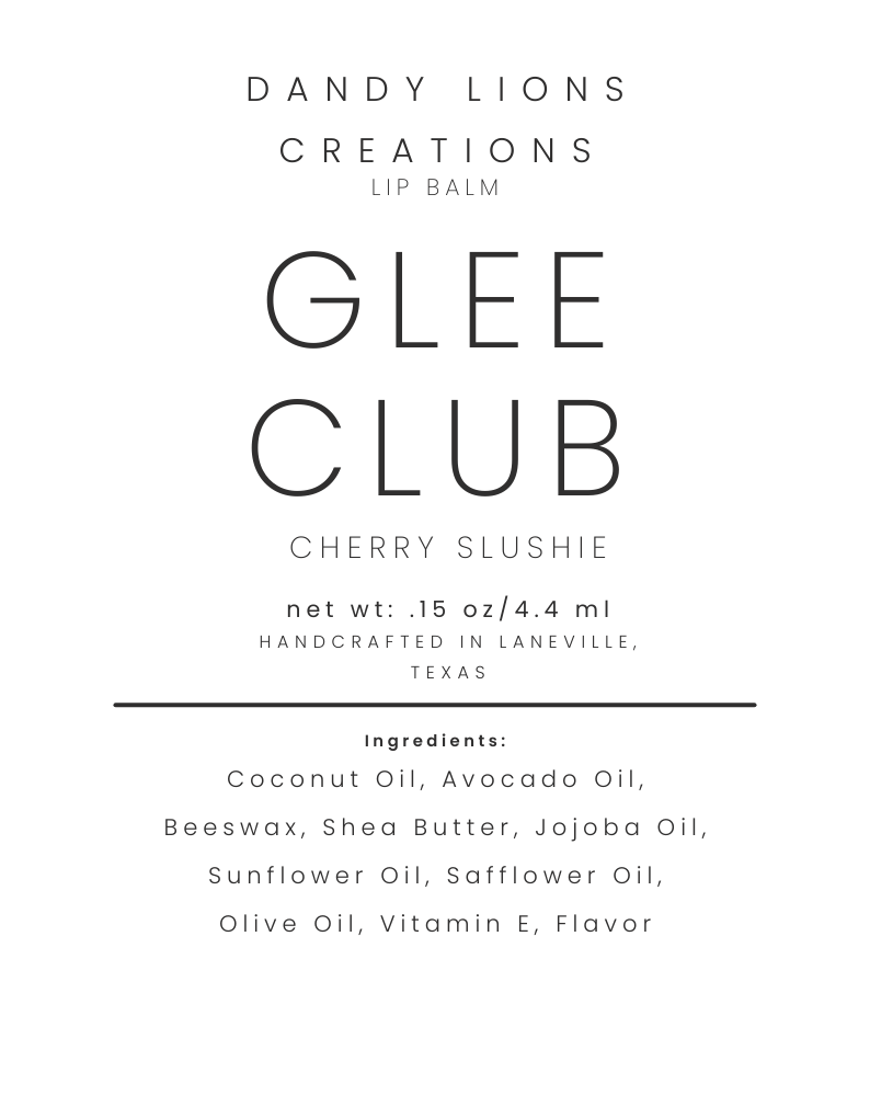 Glee Club lip balm