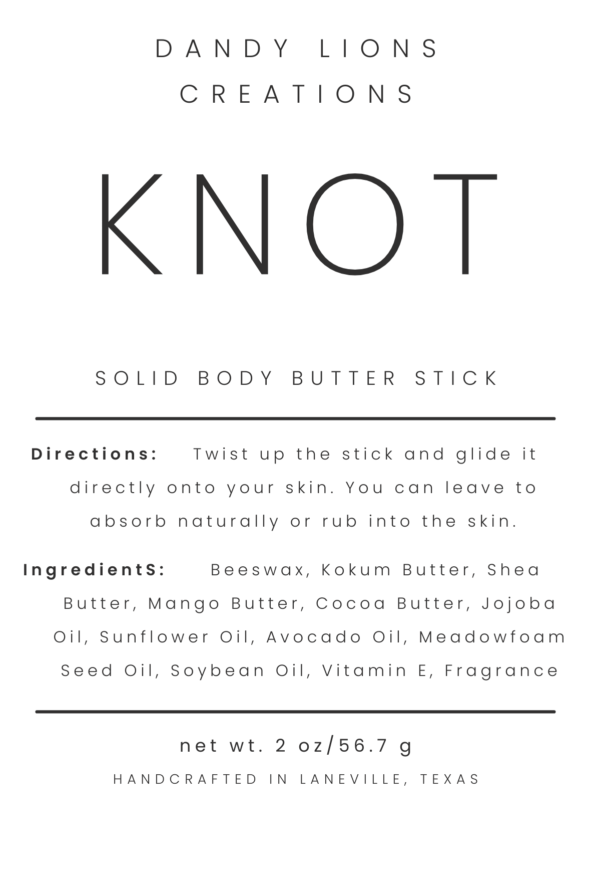 Knot solid body butter bar