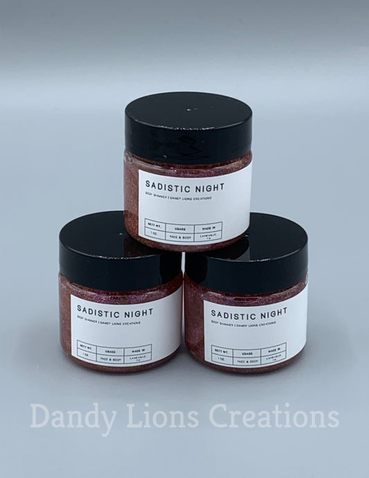 Sadistic Night body shimmer gel