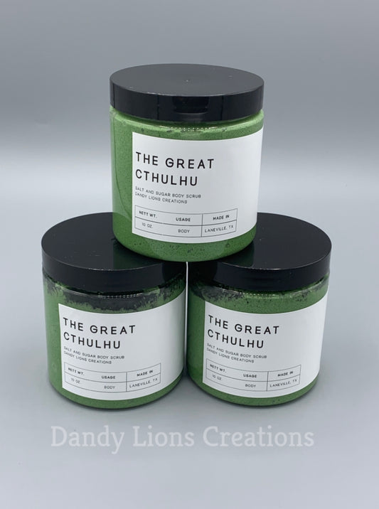 The Great Cthulhu salt and sugar body scrub