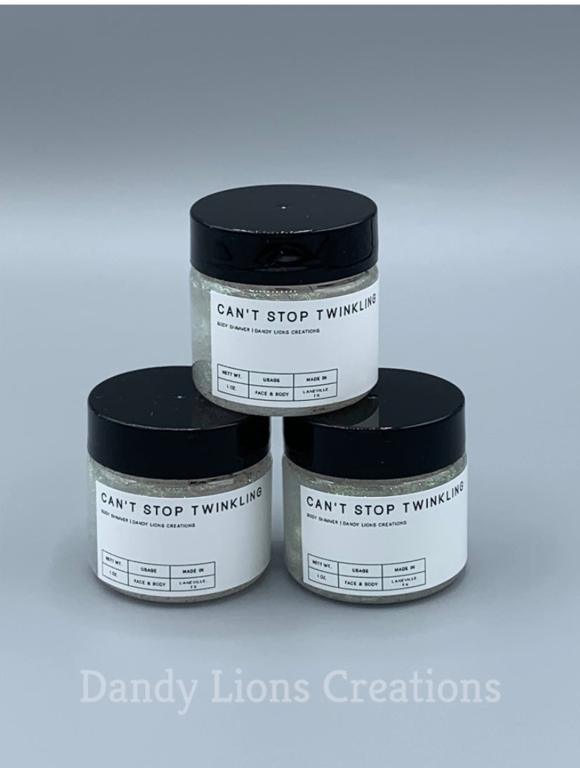Can’t Stop body shimmer gel