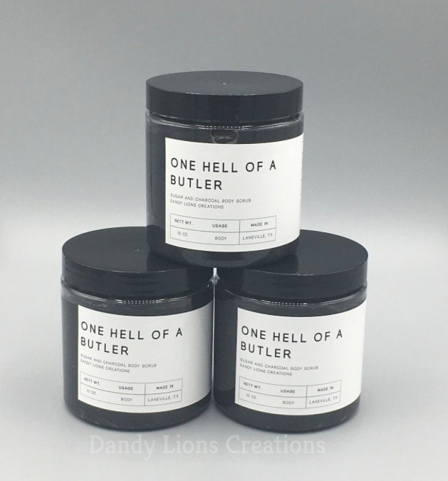 One Hell of a sugar and charcoal body scrub