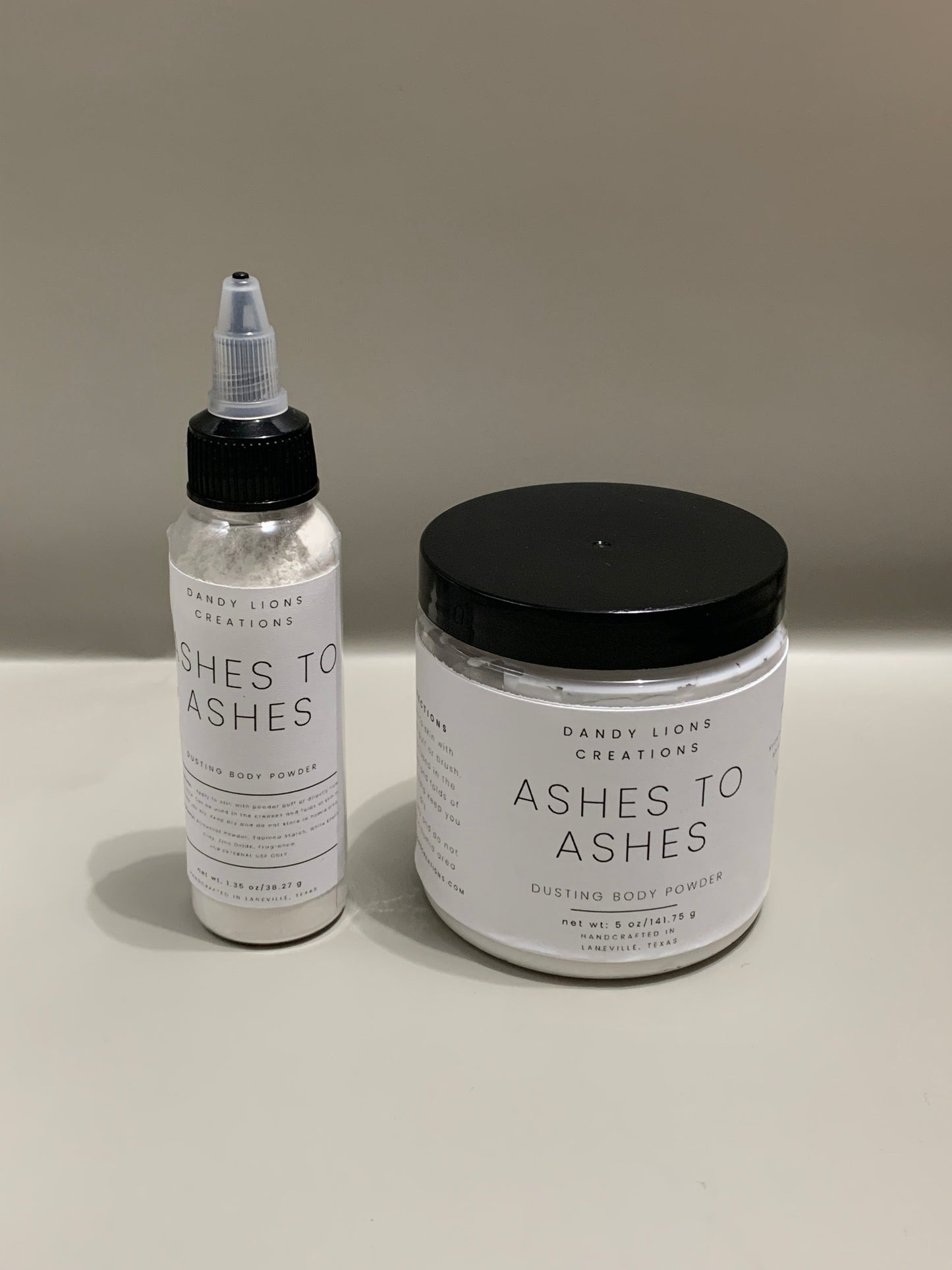 Ashes to Ashes dusting powder