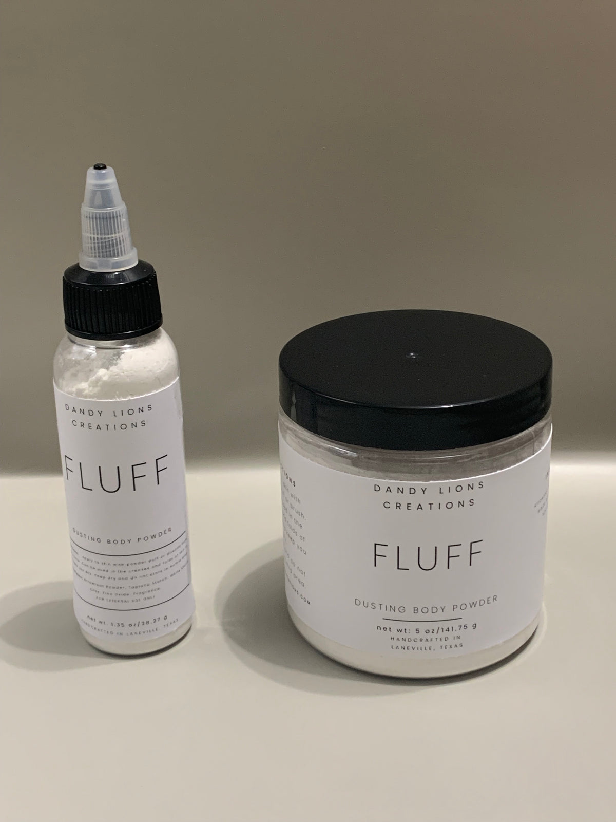 Fluff dusting powder