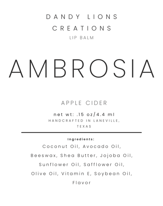 Ambrosia lip balm