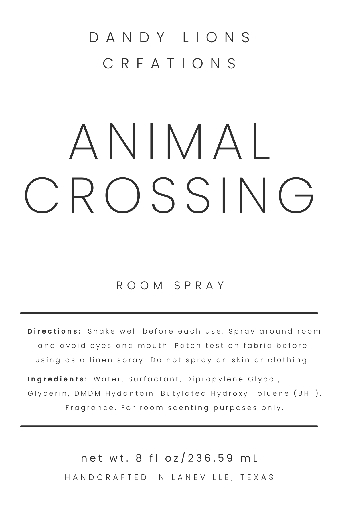 Animal Town room spray