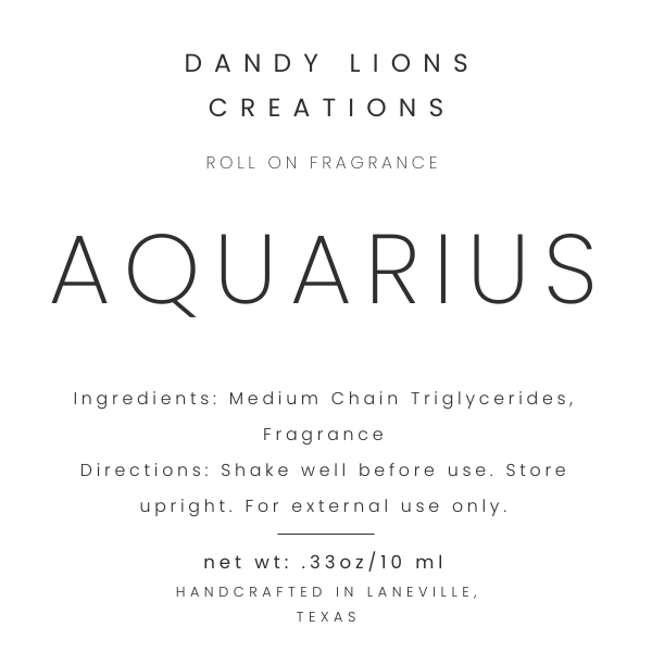 Aquarius roll on fragrance