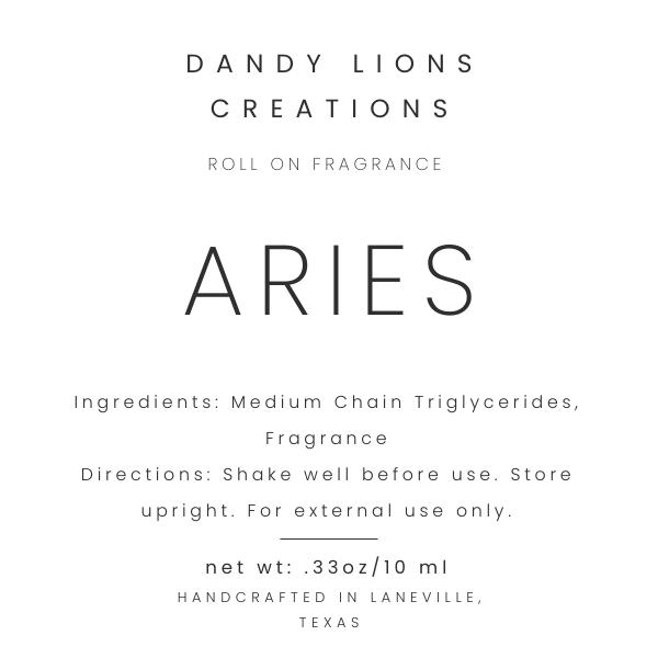 Aries roll on fragrance