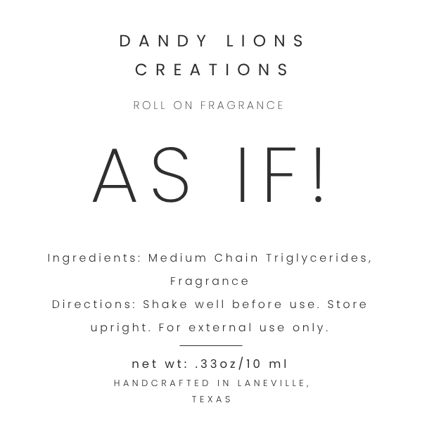 As If! roll on fragrance