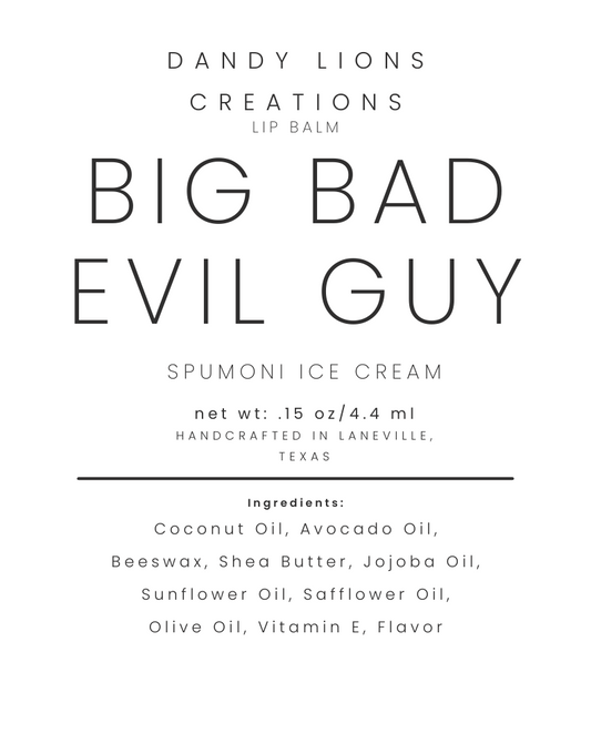Big Bad Evil Guy lip balm