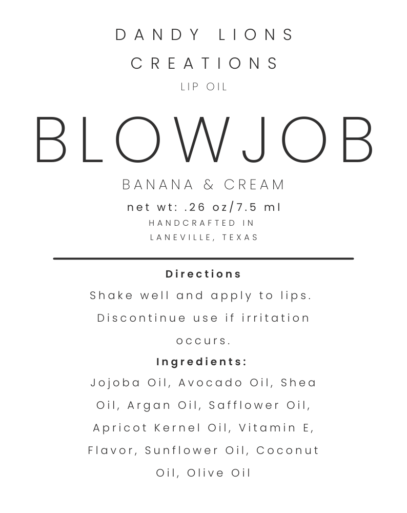 Blowjob lip oil