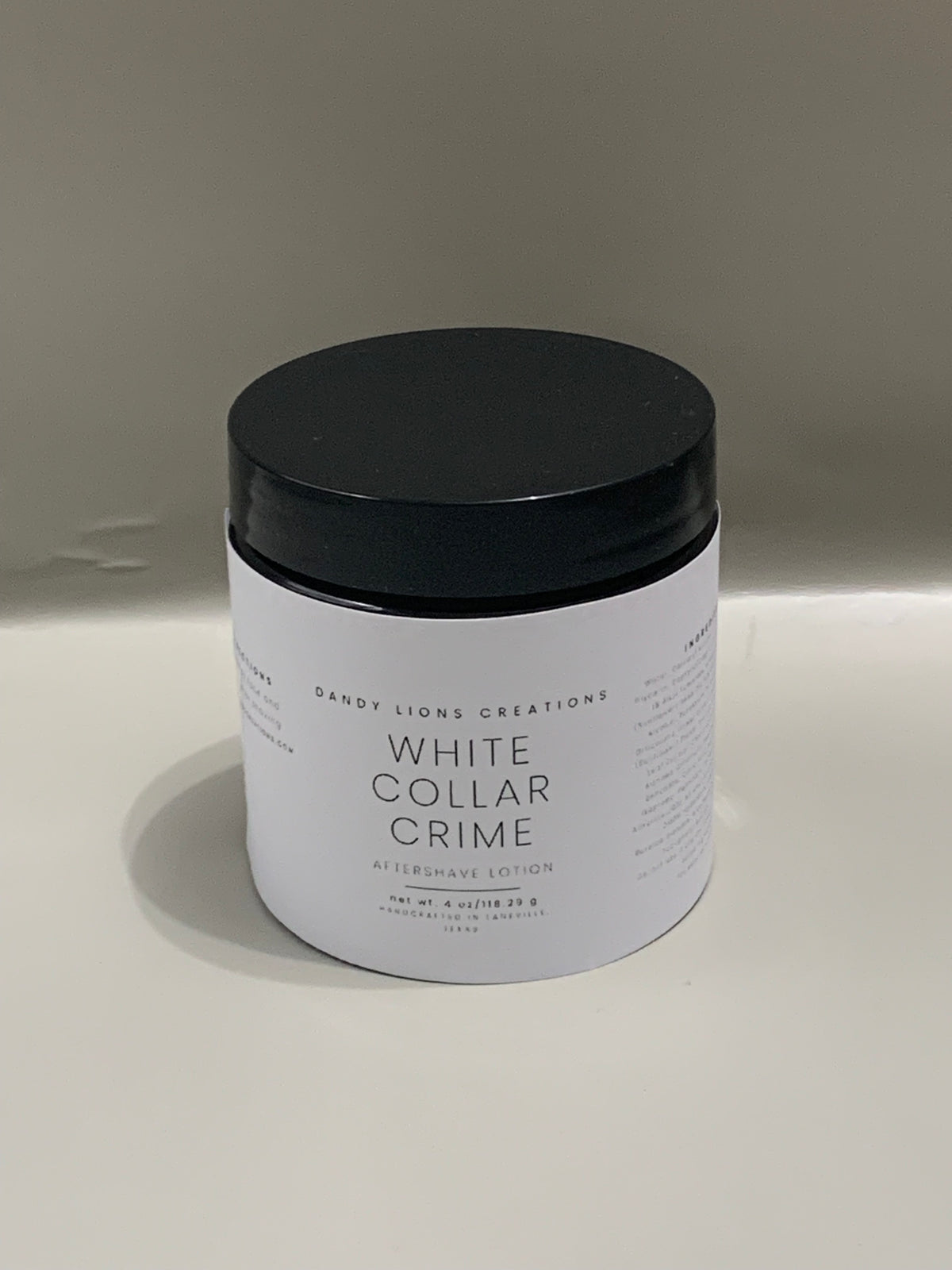 White Collar Crime aftershave lotion