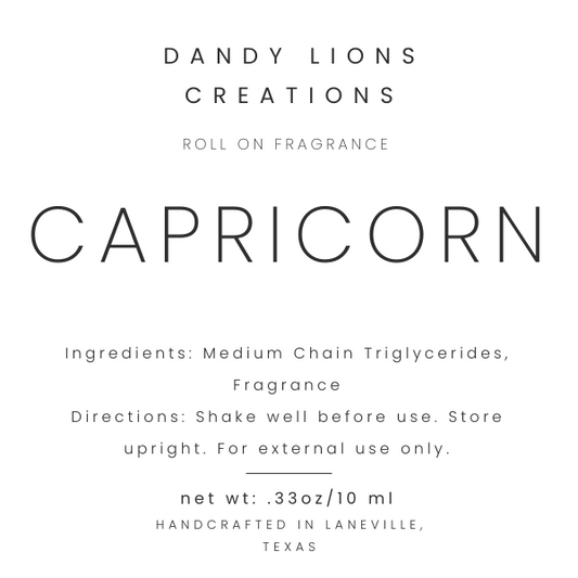 Capricorn roll on fragrance