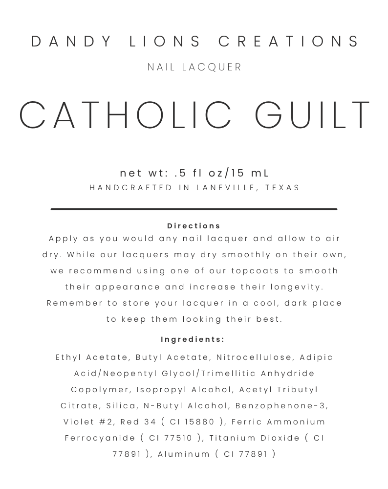 Catholic Guilt nail lacquer