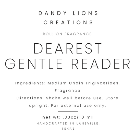 Dearest Reader roll on fragrance