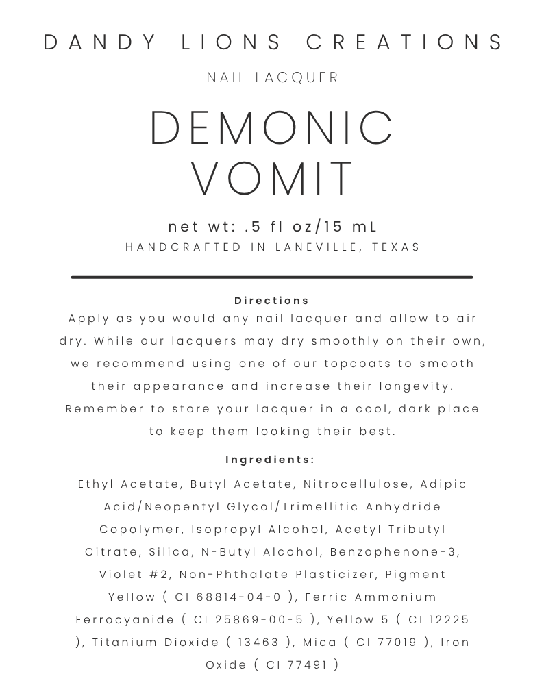 Demonic Vomit nail lacquer