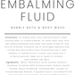 Embalming Fluid bubble bath & body wash
