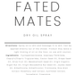 Fated Mates dry oil spray