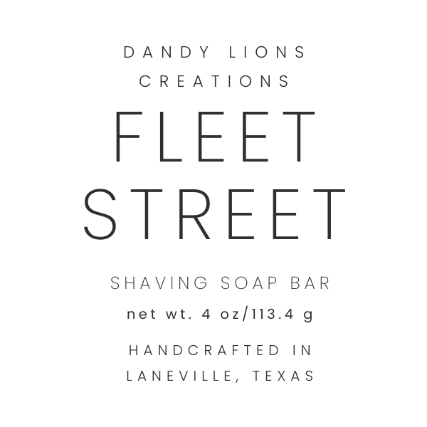 *NEW VERSION* Fleet Street shaving soap bar