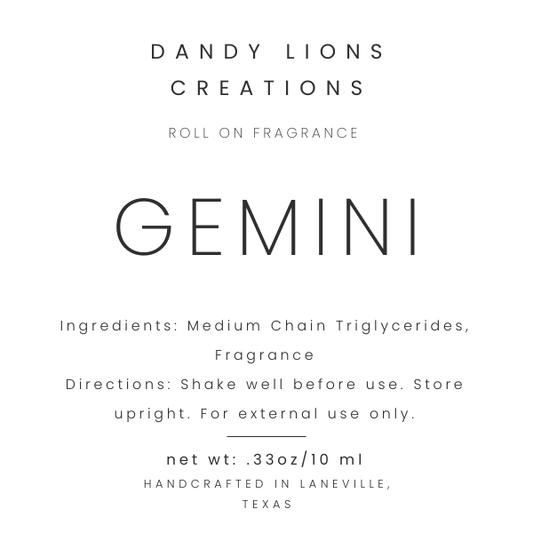 Gemini roll on fragrance