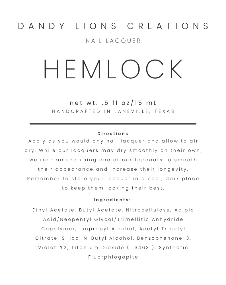 Hemlock nail lacquer