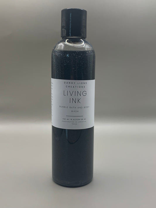 Living Ink bubble bath & body wash