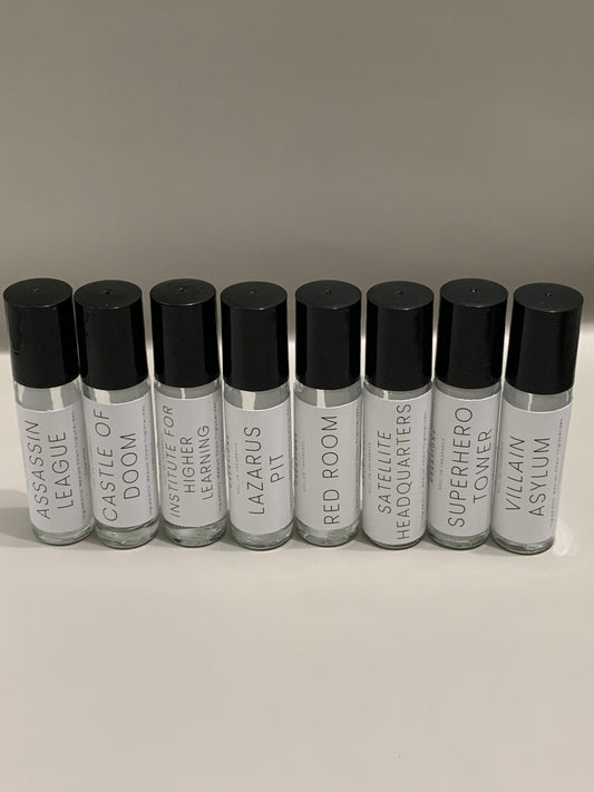 Comic roll on fragrance collection