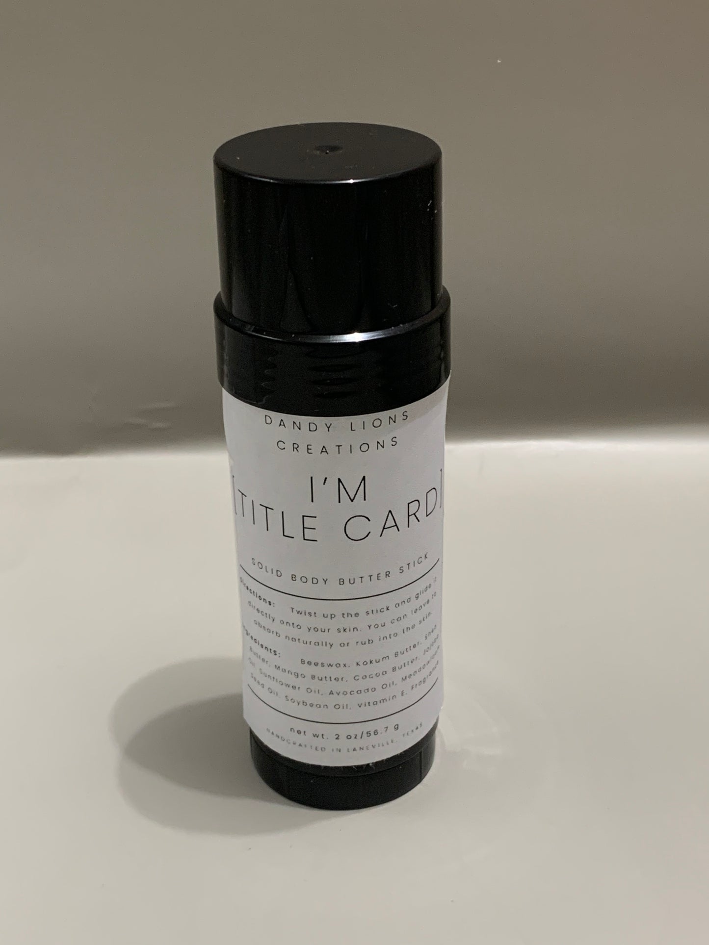 Title Card solid body butter bar