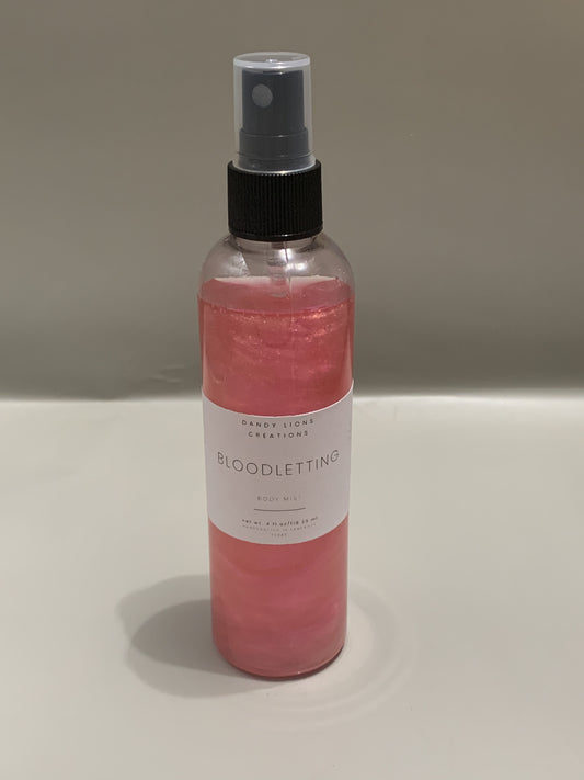 Bloodletting shimmering body mist