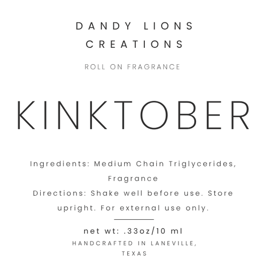 Kinktober roll on fragrance