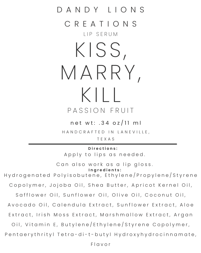 Kiss, Marry, Kill lip serum