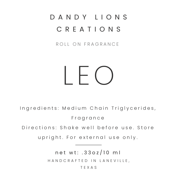 Leo roll on fragrance